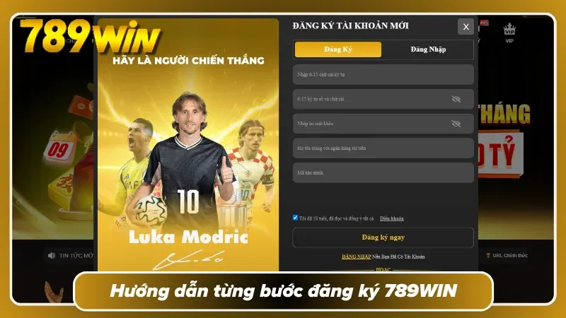 Quy trình thao tác đăng ký 789WIN cực chuẩn