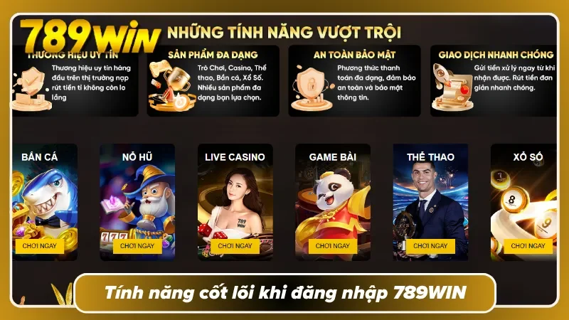 Giao diện đăng nhập 789WIN vô cùng thân thiện